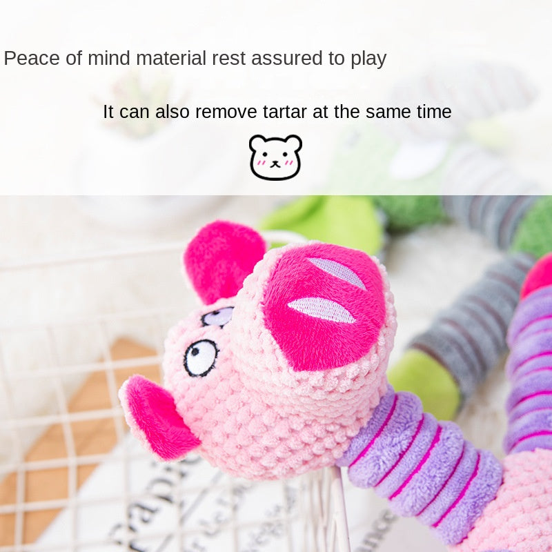 Juguete de Felpa con Sonido para Mascotas – Animales Grandes de Peluche (Elefante, Oso y Cerdito)