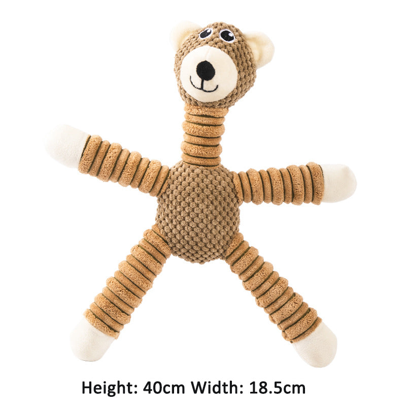 Juguete de Felpa con Sonido para Mascotas – Animales Grandes de Peluche (Elefante, Oso y Cerdito)