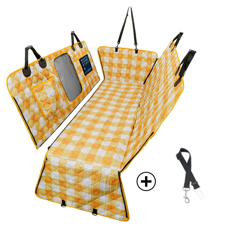 Cubierta Impermeable Divisible para Asiento Trasero – Ideal para Mascotas y Pasajeros