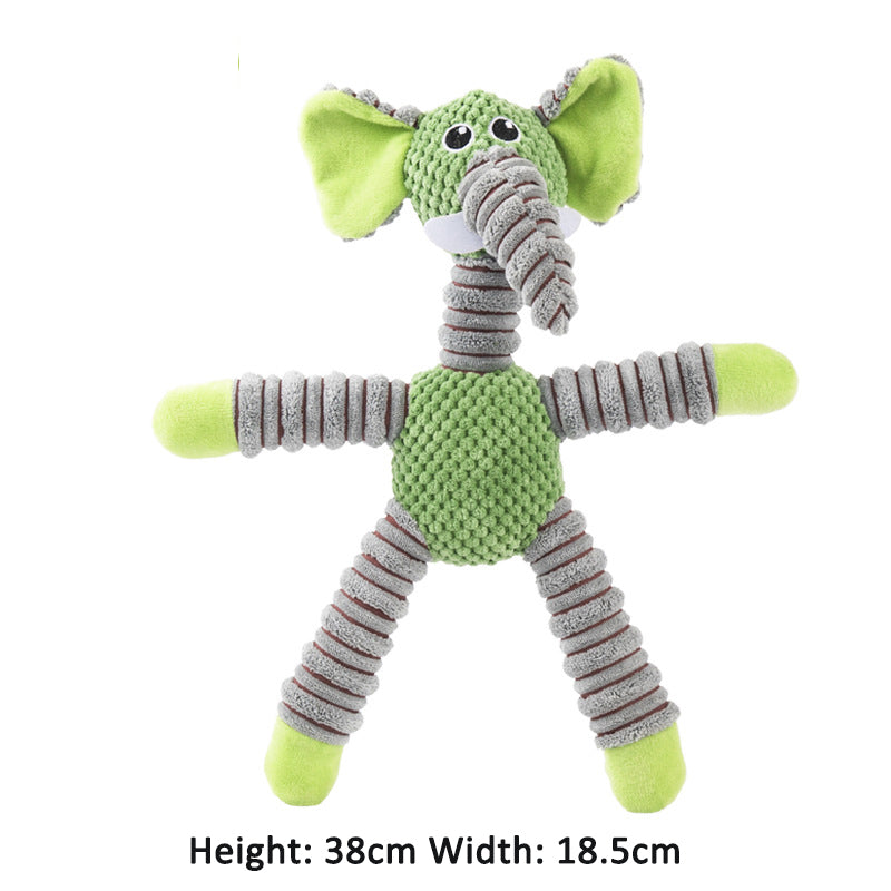 Juguete de Felpa con Sonido para Mascotas – Animales Grandes de Peluche (Elefante, Oso y Cerdito)