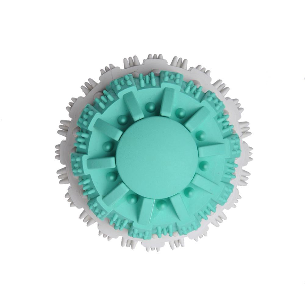 Pelota Interactiva para Perros con Dispensador de Comida – Goma Ecológica y Masaje Dental