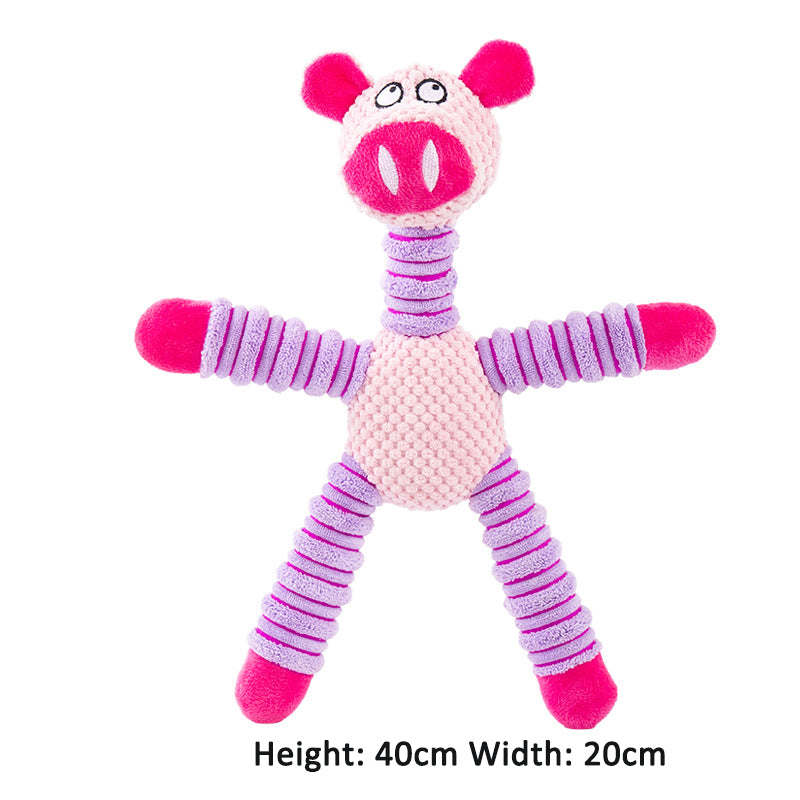 Juguete de Felpa con Sonido para Mascotas – Animales Grandes de Peluche (Elefante, Oso y Cerdito)