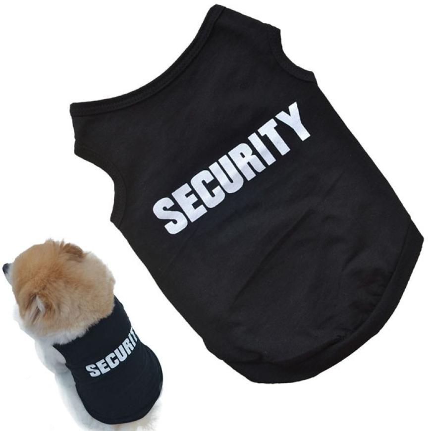 👮‍♂️ Camiseta “SECURITY GUARD” para Perros Pequeños – Ropa Casual de Algodón