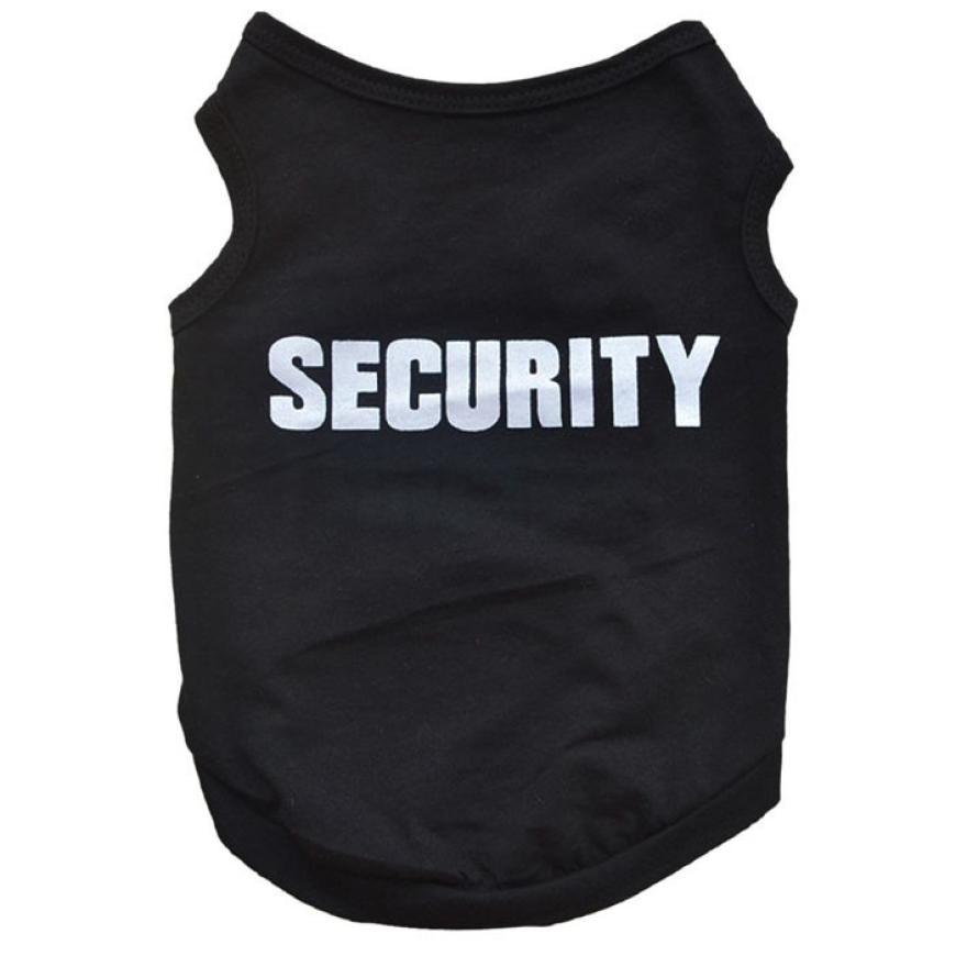 👮‍♂️ Camiseta “SECURITY GUARD” para Perros Pequeños – Ropa Casual de Algodón