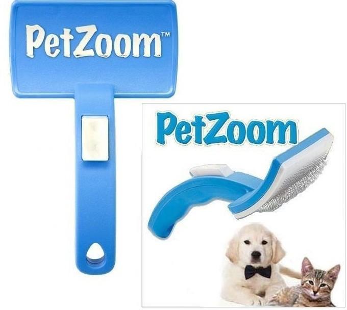 PetZoom Cepillo de Aseo para Perros y Gatos – Self-Cleaning, Antienredos y Masajeador ✨