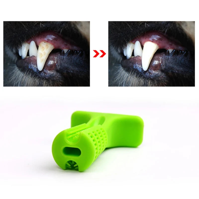 Juguete Cepillo Dental para Perros | Hueso de Caucho Limpieza Dental y Antiestrés