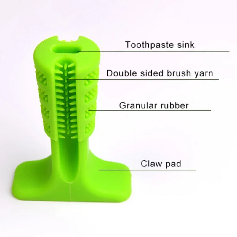 Juguete Cepillo Dental para Perros | Hueso de Caucho Limpieza Dental y Antiestrés