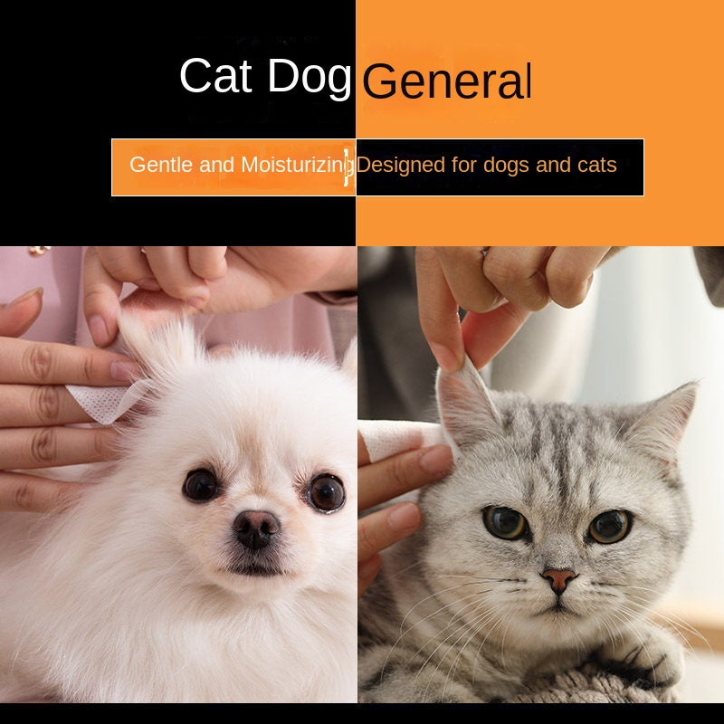 🧴 Toallitas Húmedas para Mascotas – Limpieza de Ojos y Oídos (130 piezas)